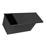 ARTSEWPLY Antihaft Backform mit Deckel Quadratische Kastenform aus Kohlenstoffstahl Praktisches Toastbrot backblech Langlebige Brotform mit Runden Kanten Wiederverwendbares Tin für Brot