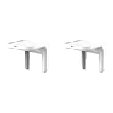 Benssey 2X Steckdosenleiste, Kein Stanzen Erforderlich, Steckdosenregal, Geeignet für Smart-Audio-Halterungen, Badezimmer-Organizer,