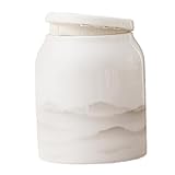 Ciieeo Keramik Tee Lagerglas Mit Luftdichtem Deckel Eleganter Aufbewahrungskrug Für Lose Teeblätter Für Zuhause Büro Und Reisen Vielseitig Für Grünen Und Schwarzen Tee