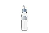 Mepal - Wasserflasche Ellipse - Wiederverwendbare Trinkflasche - Auslaufsichere - Geeignet für kohlensäurehaltige Getränke - BPA-frei - 500 ml - Nordic blue