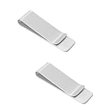 Geldklammer, 2 Pcs Edelstahl Geldscheinklammer, Metall Geldklammern, Silber Geldclip, für Bargeld, Invoice, Visitenkarte, Kreditkarte