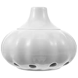 DOITOOL Keramik Vorratsdose mit Deckel Kreative Knoblauchform Langlebiger Küchen Aufbewahrungsbehälter aus Sicherem Material Kompakt und Leicht für Knoblauch und Zwiebeln