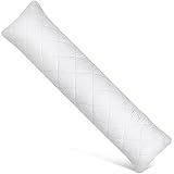 Utopia Bedding gestepptes Körperkissen, 40x145 cm Schwangerschafts- und Umstandskissen, Seitenschläferkissen, weiche Polyesterfüllung (Weiß)