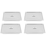 4-teiliges Edelstahlpfannen Set 201 Edelstahl 75L Großraum-Behälter mit Deckel Lebensmittelaufbewahrung für Gewerbe Haushalt Gastronomie