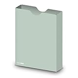 itenga Heftbox DIN A4 – Aufbewahrungsbox für Hefte & Blöcke | aus extra stabilem 0,7mm PP Kunststoff | flach geliefert, faltbar | Schutzbox für Schule, Studium & Büro (eukalyptus grün)