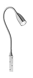 Fischer & Honsel | Bettleuchte Flex, Sten | mit Gestensteuerung dimmbar | 1x LED 5 Watt, 3000 Kelvin, 420 Lumen | EEK: G | 30702, Silber