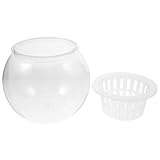 CIYODO Rundes Transparentes Aquarium Fischaquarium -Aquarium Tragbares Aquarium Plastikfischglas Hydroponischer Pflanzentopf Desktop-Aquarium Aquarium Aus Kunststoff Das Haustier