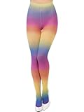 Smiffys Blickdichte Strumpfhose, Rainbow Halloween