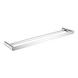 BQQQ Handtuchhalter, doppelte Badetuchstange, Handtuchhalter aus Edelstahl SUS304, Badezimmer-Handtuchhalter, verchromter Handtuchhalter, Wandhalterung für Badezimmer und Küche