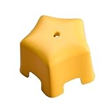 BUGUUYO Rutschfester Kinderhocker Meeresternform Stabiler PP Kunststoff Tritthocker für Stapelbar Gelb Sicherer Fußschemel für Bad und Haushalt Leicht und Langlebig