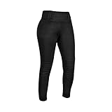 GREAT BIKERS GEAR - Motorrad Motorrad Super Leggings Hosen Damen gefüttert Schutz Motorrad Damen Leggings mit Abnehmbarer CE-Rüstung, (kurzes Bein) (Schwarz Design, M)