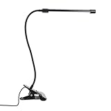 SOIMISS USB Aufladbare LED Klemmlampe mit Augenschonendem Licht Farbtemperaturen Dimmbar Schwarze Tischlampe für Schlafzimmer Nachttisch und Schreibtisch Dekorative Praktische Beleuchtung