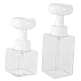 Gadpiparty 2 Stück Transparente Schaumseifenspender Nachfüllbare Flüssigseifenpumpe Auslaufsicher Ergonomisch für Küche Bad Lotion Shampoo Spülmittel