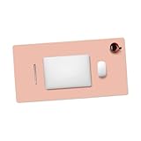 Lurrose PU Leder Gaming Mauspad mit Handballenauflage Multifunktionale Computer Tischmatte für Büro Gaming Rutschfestes Design für Oberflächen