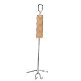 Cloimei Dutch Oven Deckelheber-Werkzeug, robustes Edelstahl-Doppelhaken-Design, hitzebeständiger, rutschfester Griff für Camping, Kochen im Freien, Grill, 36 cm