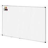 Amazon Basics Magnetisches Whiteboard mit Stiftablage und Aluminiumleisten, trocken abwischbar, 150 cm x 100 cm (B x H), Weiß