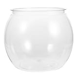 Alasum Bruchsicheres Rundes Desk Aquarium aus Klarem Pet Kunststoff Dekoratives Kleines Fischglas für Goldfische Betta und Kleine Wasserschildkröten Stilvolles Terrarium für Büro und