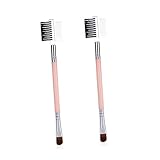 Didiseaon 1 Augenbrauen-Make-up-Pinsel doppelköpfiger Lidschattenpinsel Gesichts-Make-up-Pinsel Wimpernkamm pinselset make up makeup pinsel set schminkpinsel Make-up-Pinsel für Frauen Rosa