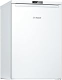 Bosch GTV15NWEB Serie 2 Mini-Gefrierschrank 85 x 56, 83 L, Super Gefrieren für schnelles Einfrieren von frischen Lebensmitteln, 39 dB leise trotz, Tür-Alarm und elektrische Temperatursteuerung, Weiß