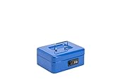 BURG-WÄCHTER Handkasse, Geldkassette mit Zahlenschloss, 2.48 Zoll, Metall, Kombinationsschloss, Blau, Sicherheitskassette, Safe