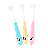 Yardenfun 3 Stück Kinderzahnbürsten Weiche Borsten Kleine Köpfe für Jahre Jungen Mädchen Bpa frei Abs material Langlebig Sanfte Reinigung und Einfache Handhabung Bunte Farben Rosa Blau Gelb