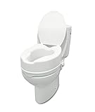 PEPE - Toilettensitzerhöhung 15cm mit Deckel, WC Sitzerhöhung für Senioren, Erhöhter Toilettensitz 15 cm, Toilettenaufsatz für Senioren, Sitzerhöhung Toilette Erwachsene, Toilettensitzerhöhungen Weiß