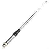 Zilimontt 27 MHz Teleskop-BNC-Peitsche, 22,9-130,7 cm, verstellbarer Stab mit 1,8 dBi Verstärkung für CB-Handfunkgeräte, kompatibel mit Cobra HH50WXST MRHH350FLT C75WXST Midland