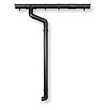 Dachrinnen Set | Flachdach Pultdach (1-Seite) bis 500cm | Halbrundrinne Kunststoff 60mm Fallrohr DN60 in 3 Farben | Regenrinnen Komplettset | Braun Weiss Anthrazit (Anthrazit)