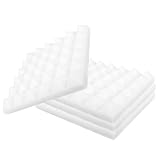 ERINGOGO 4Stücke Akustikpaneele Schalldämmung Selbstklebend Weißer Noppenschaumstoff Für Effektiven Schallschutz Wänden Und Räumen Für Studios Und Wohnräume