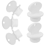 VALICLUD 5 Stück Teiliges Wärmflaschenverschluss aus Hitzebeständigem Kunststoff Kleiner Stopfen mit Gewindemuster für Dichten Sitz als Ersatzverschluss für Heißwasserbeutel im Haushalt und