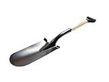 Drainagespaten mit Wahl zwischen Fiberglas- oder Holzstiel, 36 cm Arbeitsteil, 14 cm Breite (Holz Stiel)