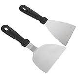 TINEASUR 2 Teiliges Stahlplatten Brennset, Bratspachtel, Küchen Steakspatel, Kochutensilien, Haushaltslebensmittel, Kochspatel, Küchenutensilien, Metallspatel, Küchenhelfer, Kochwerkzeug