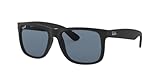 Ray-Ban 0RB4165 Justin Classic Sonnenbrille Large (Herstellergröße: 55), Schwarz (Gestell: Schwarz, Gläser: Polarized Blau Klassisch 622/2V)