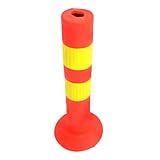 CLISPEED Hohe Sicherheitsabsperrpfosten aus Robustem PU mit Basis Stoßfester Leitkegel für Garage Wetterbeständig Vielseitig Einsetzbar als Verkehrsbarriere und Fahrzeugschutz