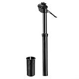 Absenkbare Sattelstütze, Aluminium Dropper Sattelstütze, Fahrradsattel, Regen- und staubdicht, schützt das Sitzrohr und verhindert Öllecks, 27,2 mmx400 mm, Schwarz, für Mountainbike