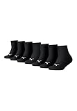 PUMA KIDS Quarter Socken Sneaker Gr. 23 - 42 für Mädchen und Jungen 7 Paar , Farbe:Black, Socken & Strümpfe:27-30