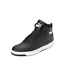 PUMA Unisex Rebound Joy Fur Sneaker, Black White, 42.5 EU