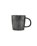 House Doctor Große Tasse aus Steingut Pion Schwarz | Steinguttasse für Tee, Kaffee & Kakao | Dänisches Design im Scandi-Style, Large, Pebble Black