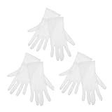 Toyvian 3Paare Weiße Billard Schiedsrichterhandschuhe Professionell für Snooker und Pool Wettkämpfe Optimaler Schutz und Flexibilität für Schiedsrichter