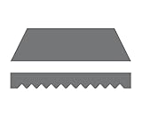 home Trends Markisenstoff 4m Markise mit Volant 4 x 3 m Markisenbespannung ersatzstoff 387 x 300cm Balkon Markise wasserabweisend & Sonnenschutz Ersatz Markisentuch P1024 - Grau