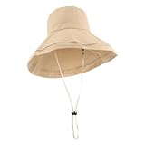 Beavorty Sonnenschutz Bucket Hut Wandern Outdoor Breite Krempe Sonnenhut Damen Hüte Für Damen Wandern Angeln Sonnenkappe Damen Fischerhut Erwachsene Frau Krempe UV