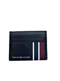 Tommy Hilfiger Corporate Flap Card Holder, Karten-Etui, Leder, Dunkelblau