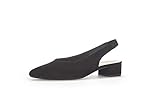 Gabor Damen Slingpumps, Frauen Absatzschuhe,Slingback,Leder,knöchelriemchen,büro-Pumps,Office,bequem,elegant,high Heels,schwarz,39 EU / 6 UK