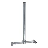 Premium X SOLID X85-48 Teleskop Dachsparrenhalter 85cm Mast 48mm Satellitenschüssel SAT Dach Halterung mit Kabeldurchführung