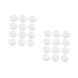 NUOBESTY 2 Sätze Haarfänger Abtropfen Lassen Rostfrei Haarfänger-Aufkleber Abtropfen Lassen Sieb Abfluss-antiblockier-Aufkleber Einwegaufkleber Für Bodenabläufe PVC Weiß 25 Stück * 2