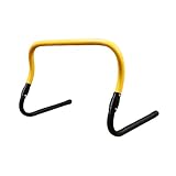 perfk Agility-Hürde, höhenverstellbar, Geschwindigkeitsleiter, Geschwindigkeitshürde, Sprungstange für Spiele, Basketball, Fußball, Hindernisparcours, Gelb Schwarz