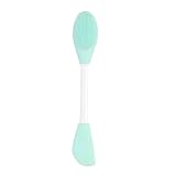 Doppelkopf-Silikon-Gesichtswaschbürste, Bürste, Schlammfilm, Abstrich, Mitesser, Massage, 2-in-1-Waschbürste UwJ762 (Mint Green, One Size)