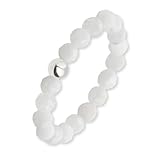 GD GOOD.designs Anti Stress Ring aus Mondstein Naturstein Perlen für Damen | Elastische Anxiety Rings - Fidget Ringe | Ringgröße 52-60