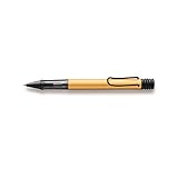 LAMY 1235509 AL-star Kugelschreiber 299 – Kuli aus Aluminium in der Farbe Gold/Schwarz mit ergonomischem Griff und transparentem Griffstück – Mit Großraummine – Strichbreite M