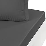 Sensei La Maison du Coton Versailles Spannbettlaken, einfarbig, Baumwollsatin, 120 Fäden/cm², 30 cm